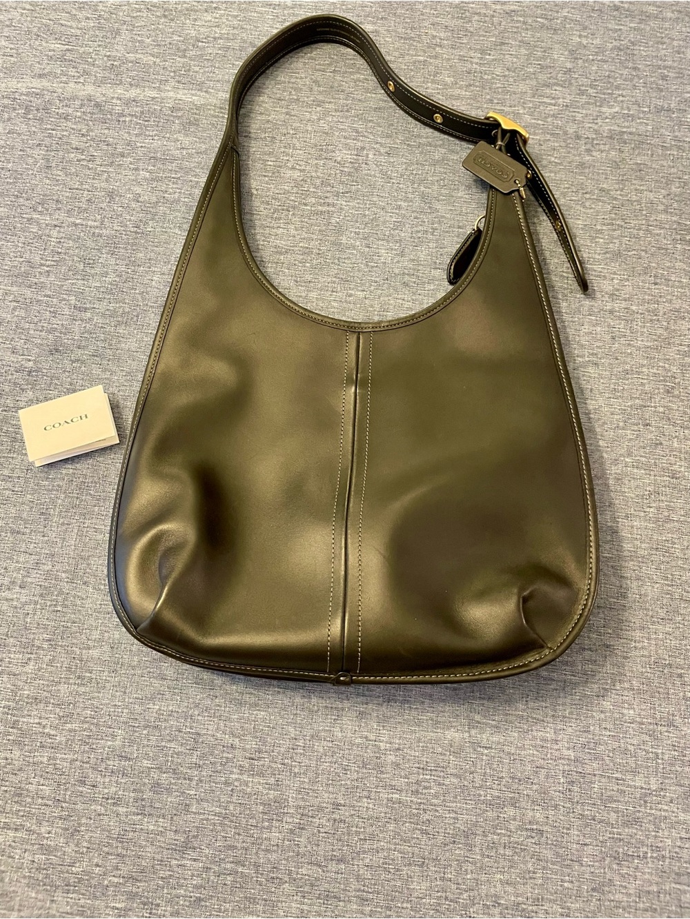 Coach Black Leather Ergo Shoulder Bag 33 with Brass Buckle - Picture 5 of 9